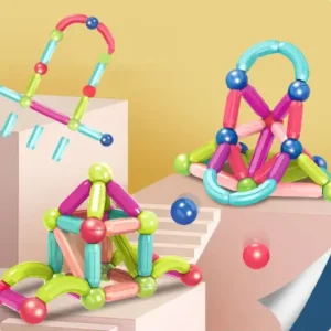 عصا مغناطيسية - 42 قطعة لتعليم الأطفال الهندسة والتصميم