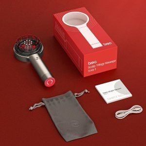 فرشاة مساج الرأس متعددة الاستخدامات مقاومة للماء IPX7 مع توزيع زيت عطري وشياتسو 360 درجة