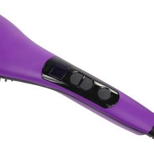 صورة لفرشاة الشعر الحرارية المحمولة من Luv-289 مع أمشاط سيراميك وشاشة ديجيتال.