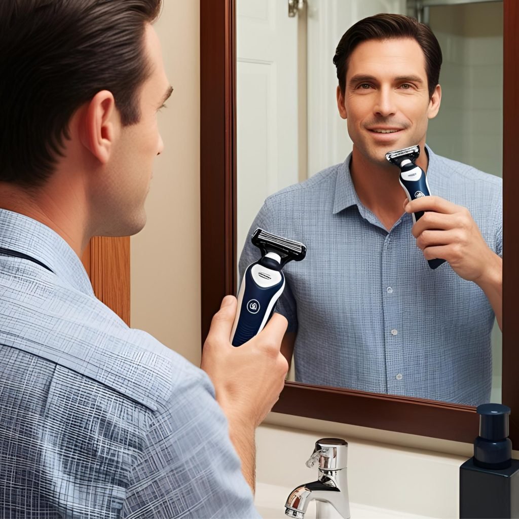 صورة تُظهر منتجات العناية بالبشرة أثناء الحلاقة مثل كريم الحلاقة، ما بعد الحلاقة، وأدوات الحلاقة عنوان الصورة: منتجات العناية بالبشرة أثناء الحلاقة من سوق مكة