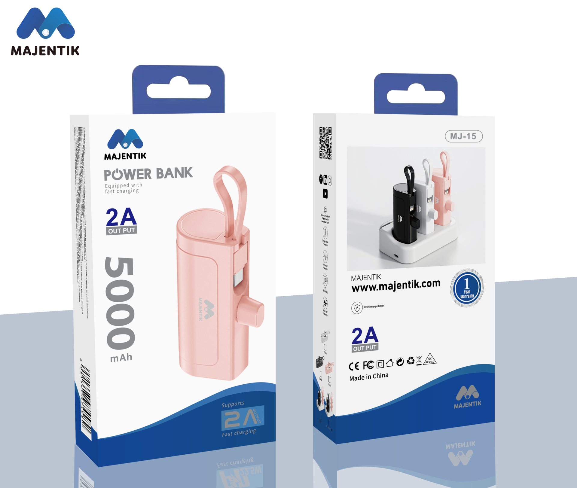 • باور بانك شاحن سريع 5000 مللي أمبير Majentik - الصورة 5