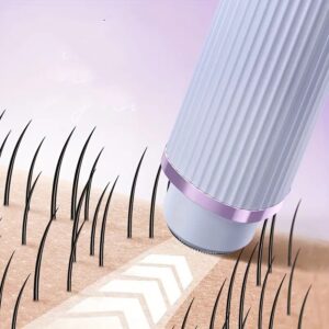 ماكينة حلاقة نسائية آمنة مقاومة للماء مع رؤوس سيراميك قابلة للتبديل.