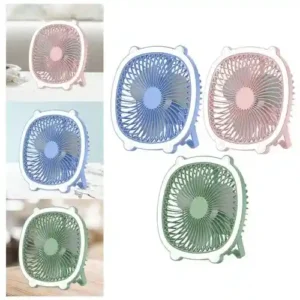 مروحة شحن بكشاف 2 في 1 للطوارئ والصيف قابلة للتعديل