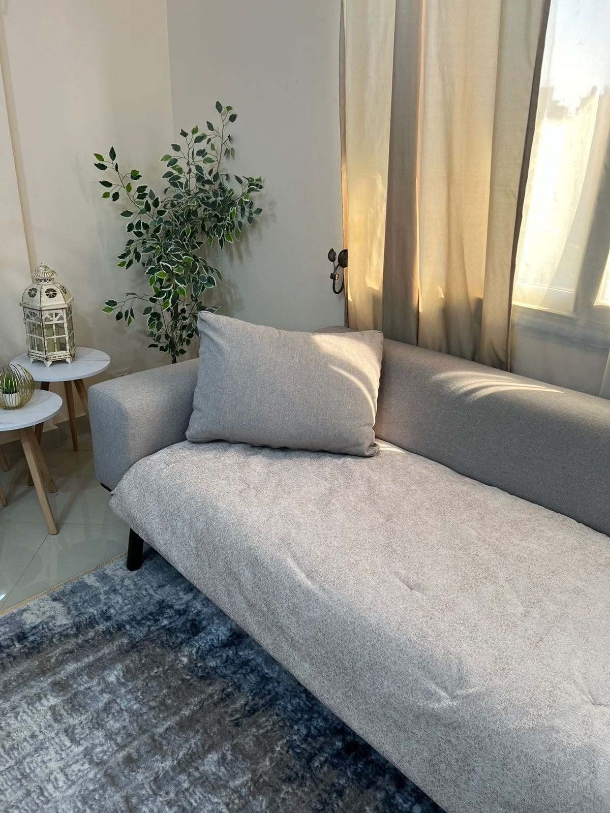 مرتبة تطرية للكنبة لون بيج مقاس 3 متر لتحسين الراحة