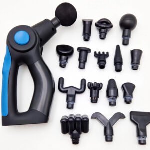 مسدس مساج CHIROGUN بتدليك نبضي Deep Tissue، مع مقبض حلقي مريح، ومجموعة رؤوس كاملة.