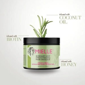 عبوة حمام كريم روزماري، غنية بمستخلصات إكليل الجبل، لترطيب وعلاج الشعر الجاف والتالف.