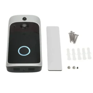 جرس الباب الذكي بكاميرا 720P HD، لاسلكي، برؤية ليلية قوية ومستشعر حركة.