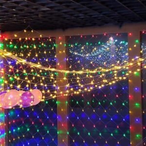 شبكة إضاءة زينة رمضان LED ألوان مقاس 2 في 2 متر