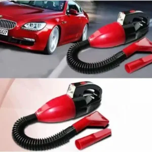 مكنسة سيارة كهربائية محمولة بضوء LED مدمج، تعمل بـ 12 فولت من ولاعة السيارة، شفط قوي.