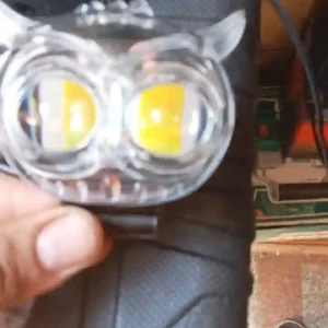 ليد البومة 2 عدسة للسيارة والموتوسيكل، إضاءة قوية، مقاومة للماء، وهيكل ألومنيوم.