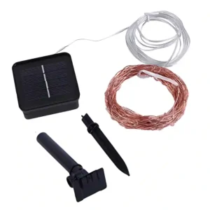 حبل ليد زينة يعمل بالطاقة الشمسية للحدائق والكرسمس مقاوم للماء