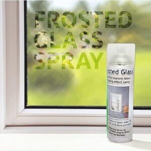 اسبراي تظليل الزجاج مؤقت، عبوة 425 جرام، يعطي تأثير ضبابي فاخر، ويزال بالماء والصابون.
