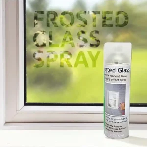 اسبراي تظليل الزجاج مؤقت، عبوة 425 جرام، يعطي تأثير ضبابي فاخر، ويزال بالماء والصابون.