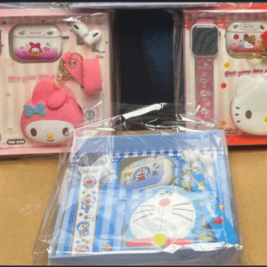 عرض ايربودز وساعة ديزني كارتونية، مع تغليف فخم وميداليات لطيفة، سماعة TWS بعزل ضوضاء.