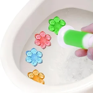 جل تنظيف وتعقيم قاعدة الحمام على شكل وردة ملونة