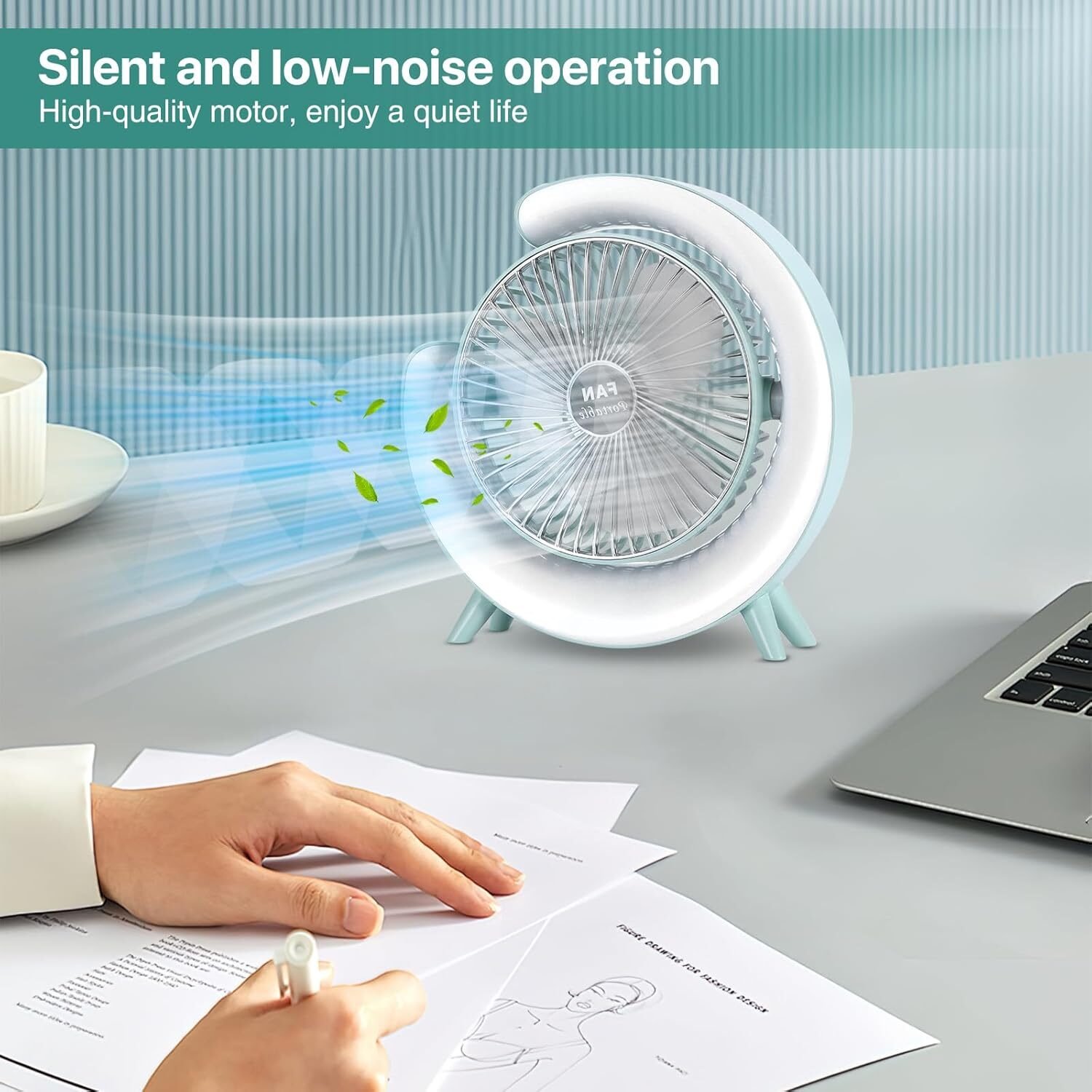 مروحة وإباجورة: هدوء، هواء منعش، وإضاءة مريحة في منتج واحد - الصورة 9