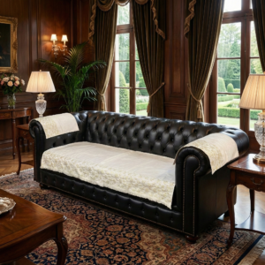 طقم كنب رمضان مع مناديل جانبية بتصميم فاخر