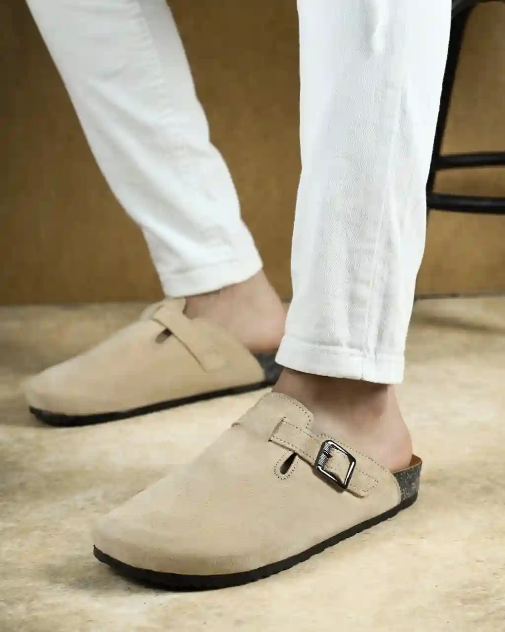 سليبر-جلد-طبيعي-بيج سليبر جلد طبيعي بيج