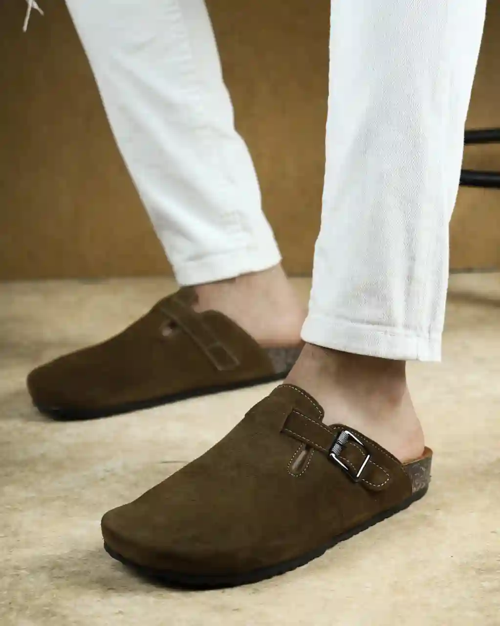 سليبر-جلد-طبيعي-بني سليبر جلد طبيعي بني