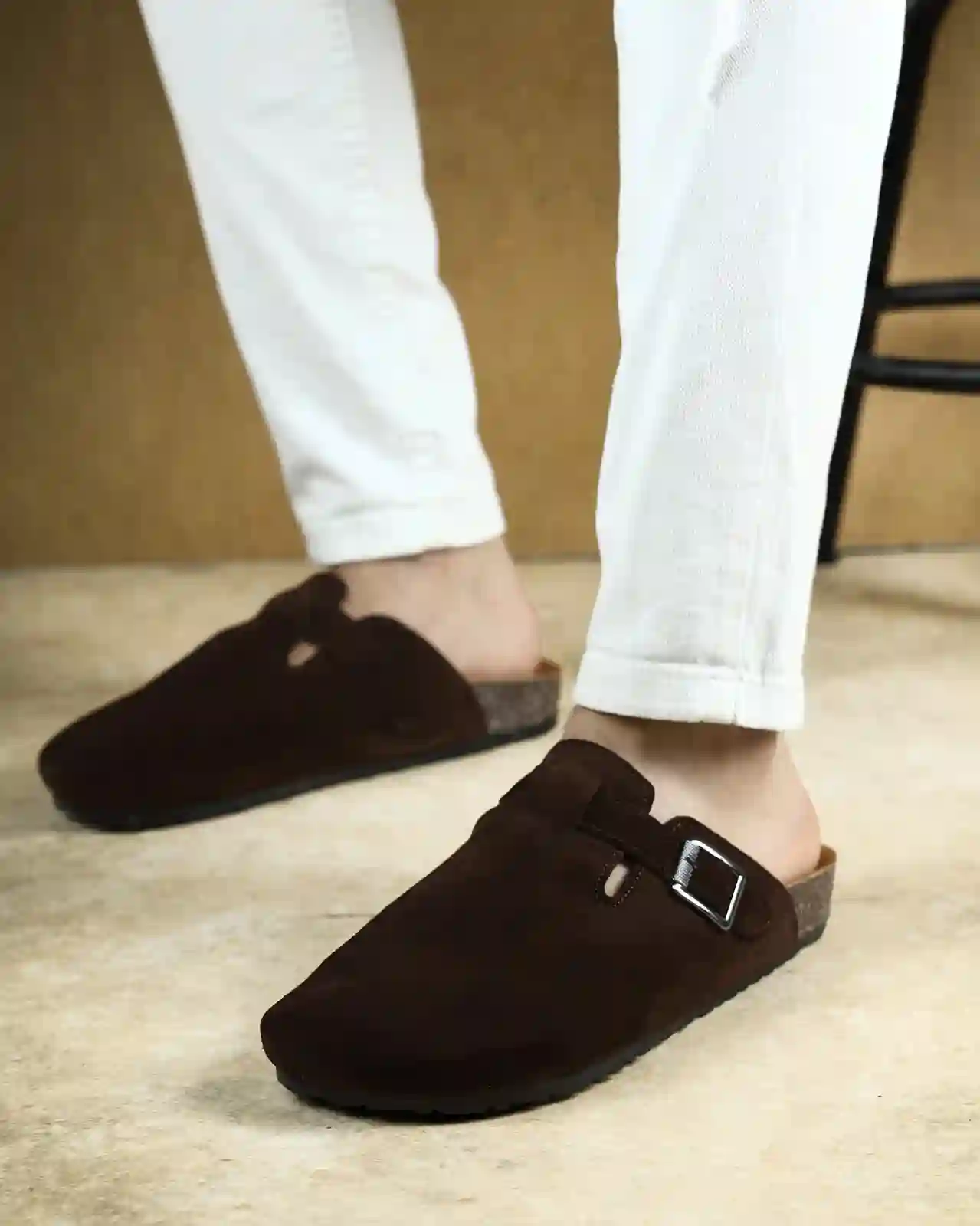 سليبر-جلد-طبيعي-كافيه سليبر جلد طبيعي كافيه