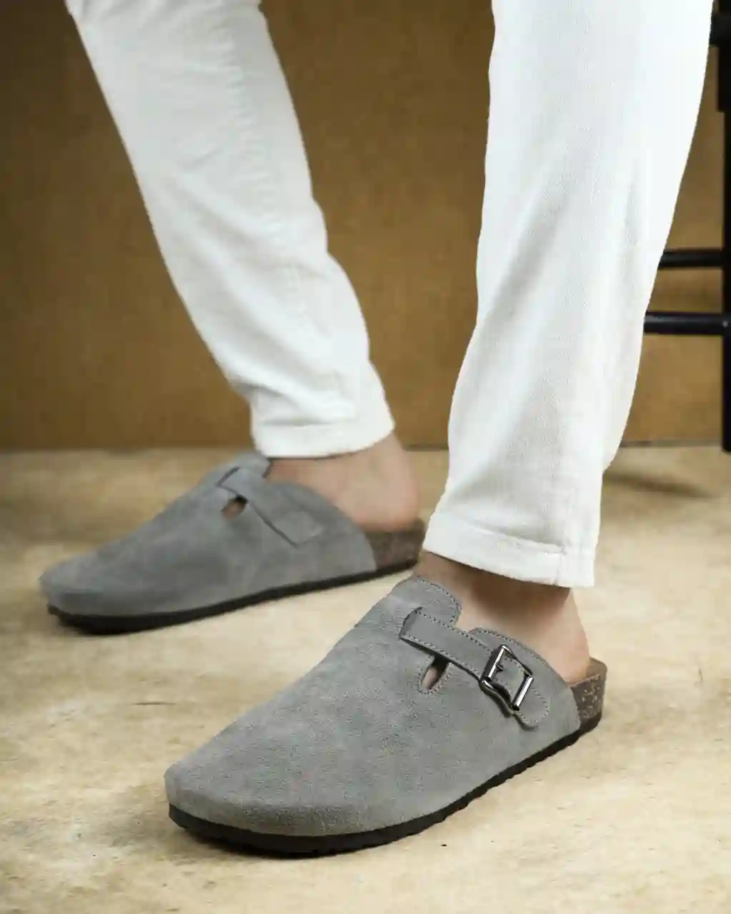 سليبر-جلد-طبيعي-رمادي سليبر جلد طبيعي رمادي