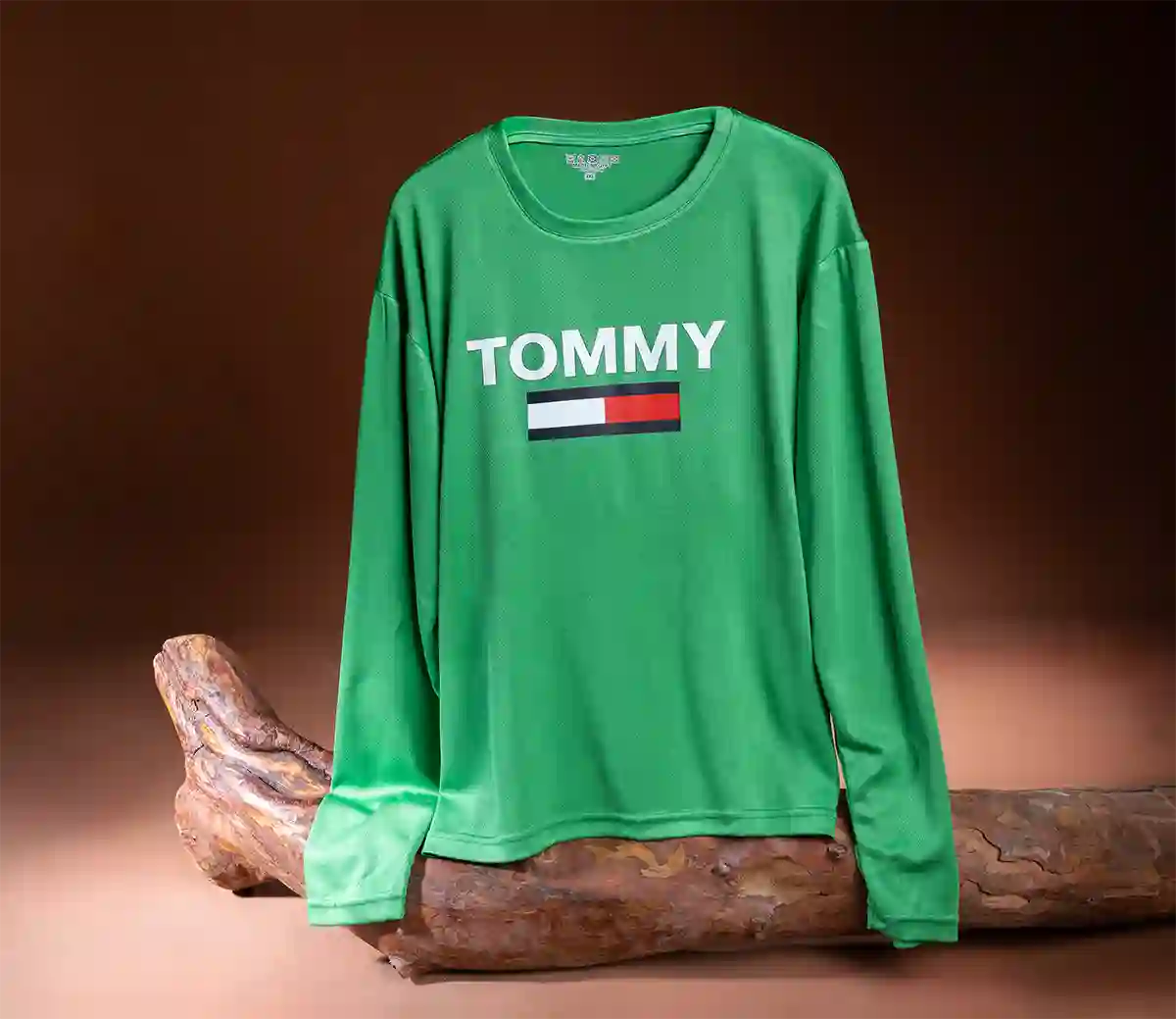 تيشيرت-تومي-أخضر تيشيرت Tommy كم طويل أخضر