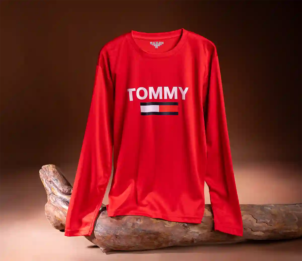 تيشيرت-تومي-أحمر تيشيرت Tommy كم طويل أحمر