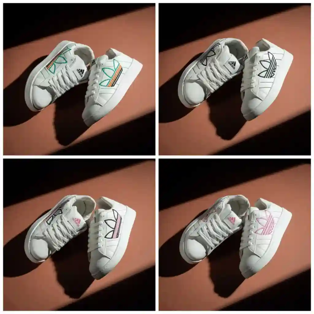 تشكيلة كوتشي اديداس فلات مطرز بجميع الألوان