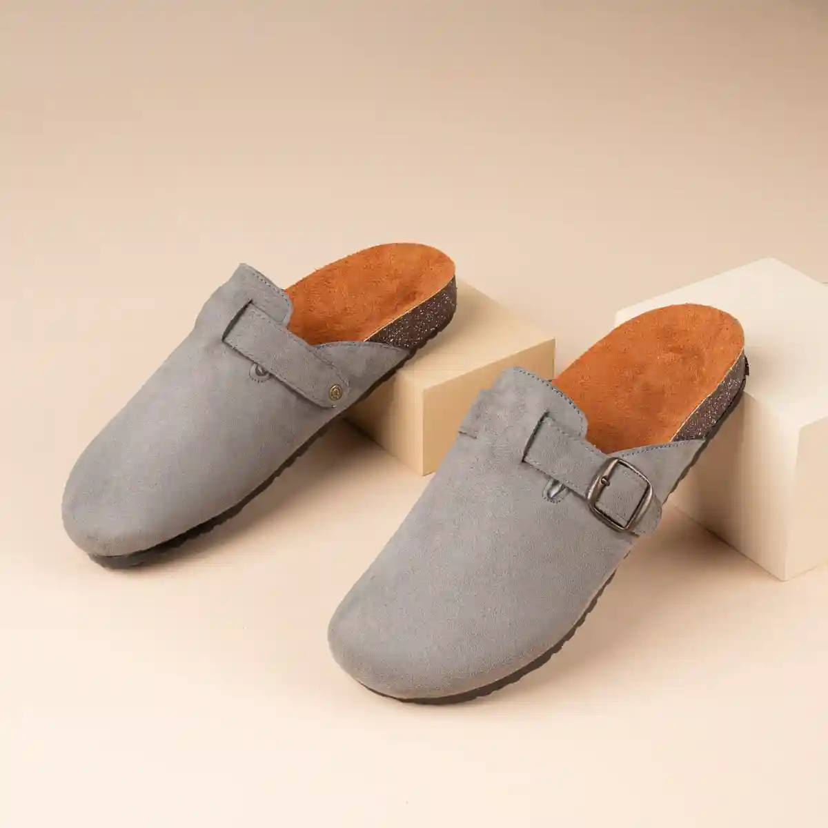 سليبر-رمادي-رجالي سليبر رمادي كاجوال بخامة مستوردة