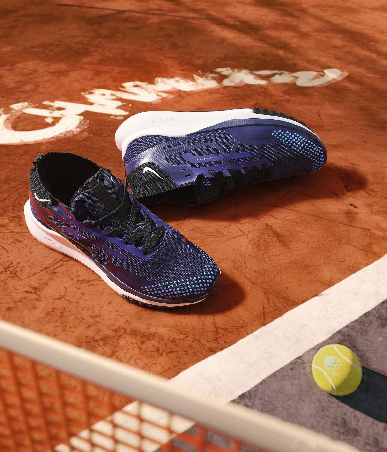 nike trail running shoes navy blue floating