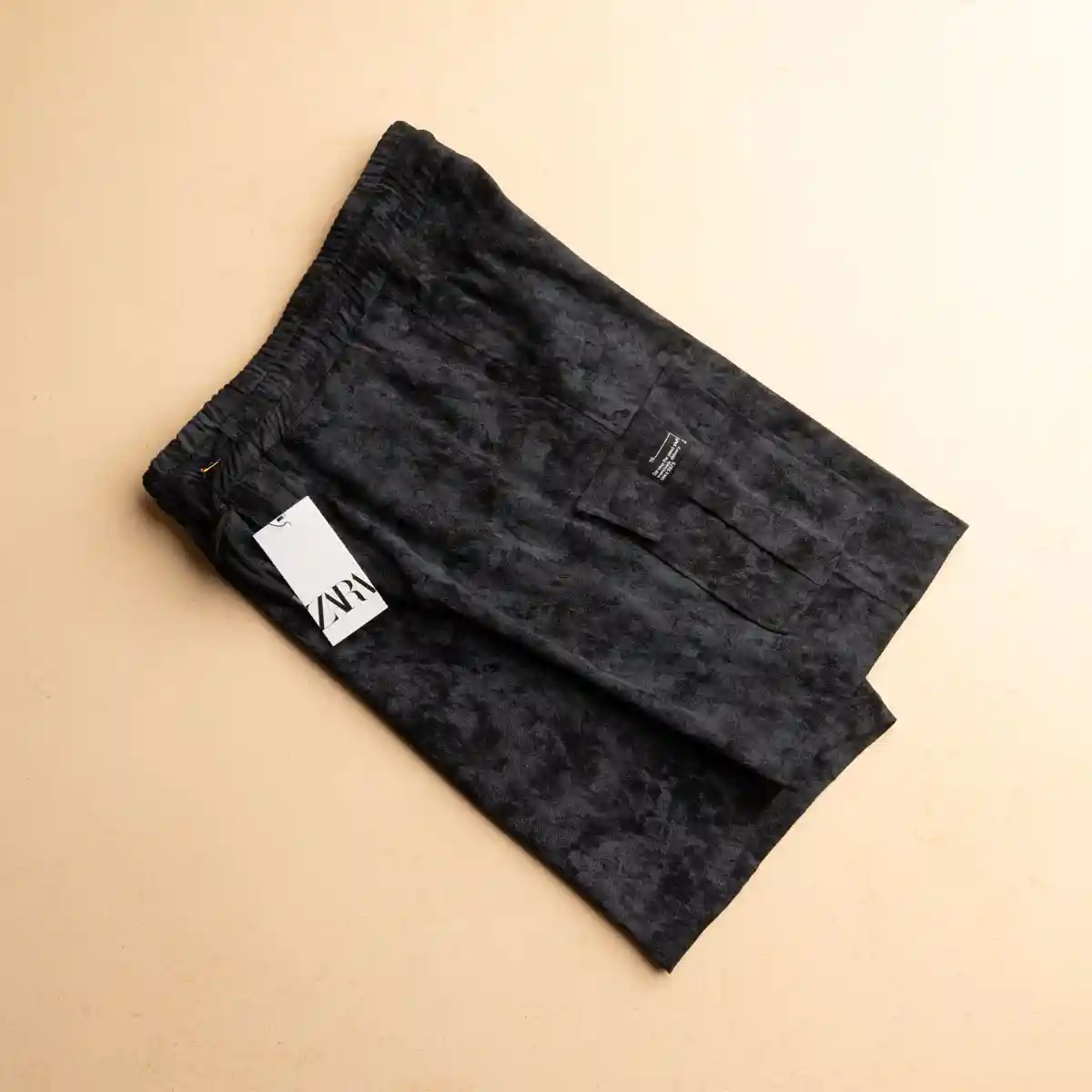 black zara baggy shorts soft