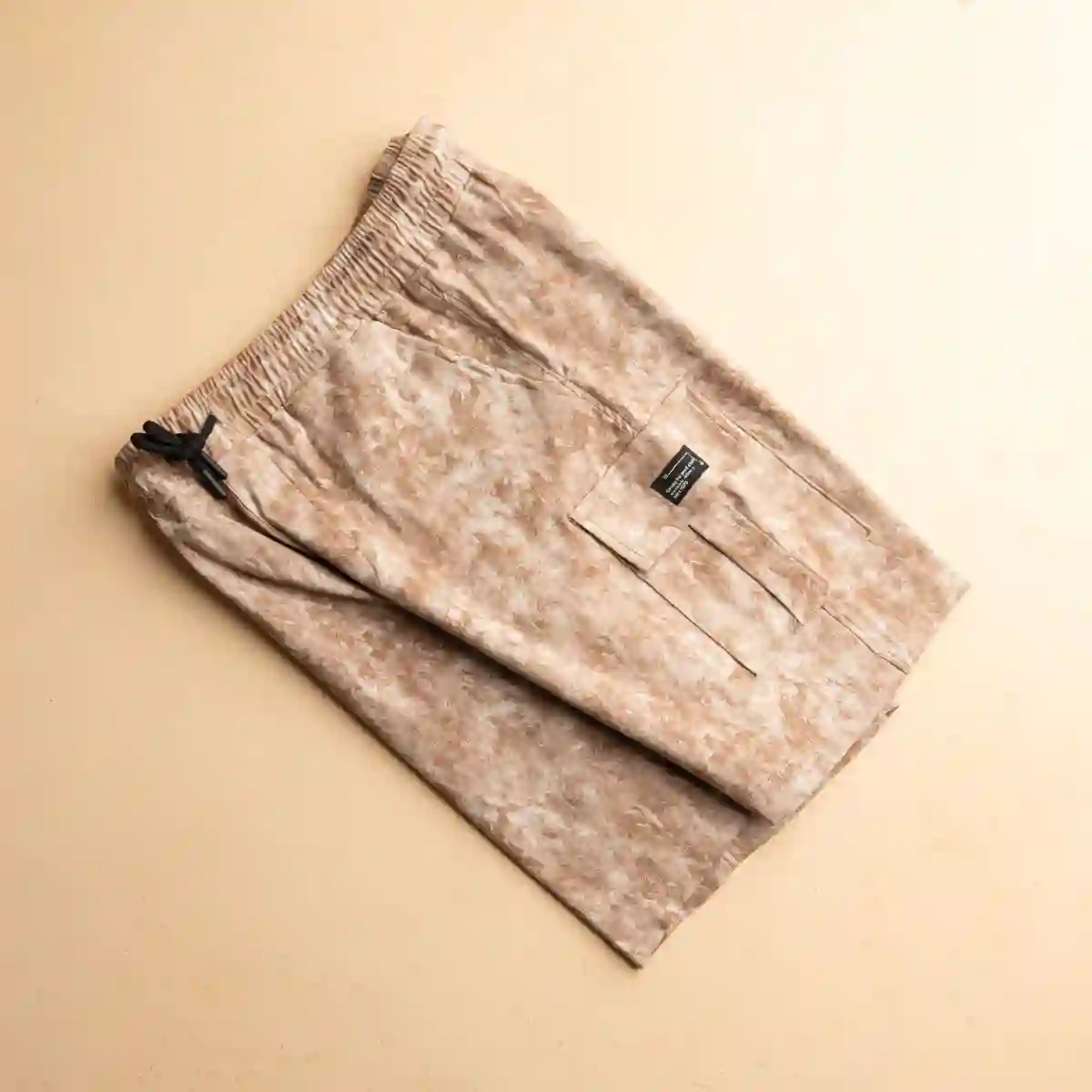 brown zara baggy shorts men