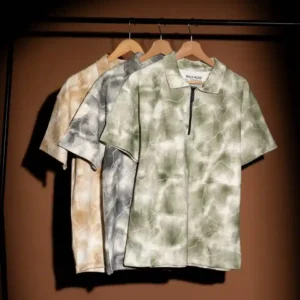 interlock stone washed half zip tshirt 1