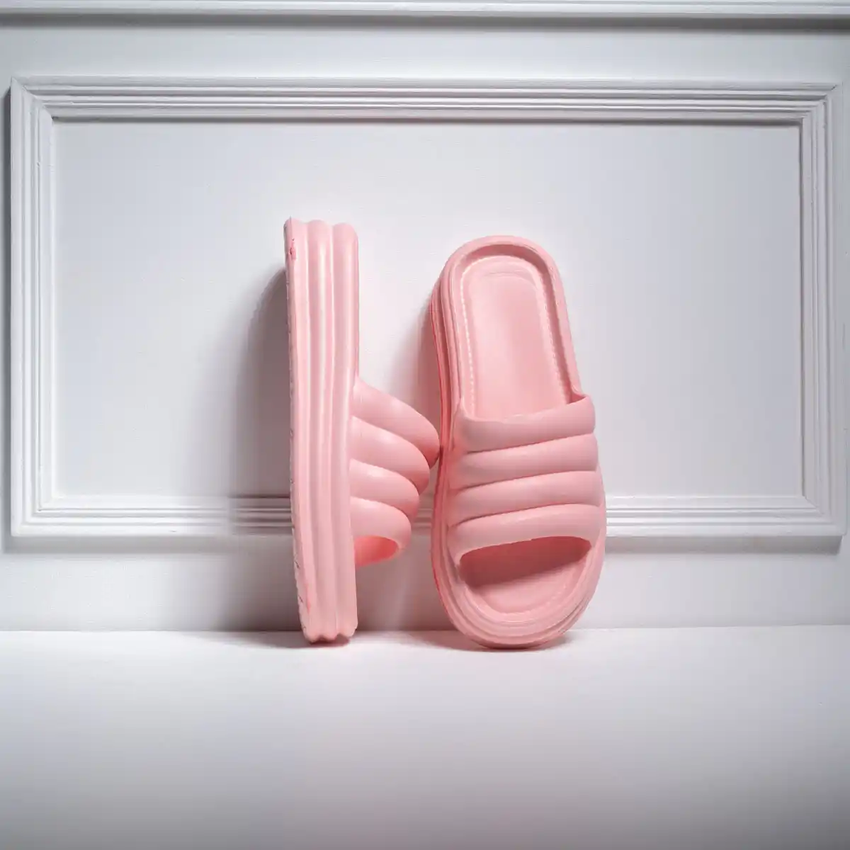 eva11 platform slippers pink