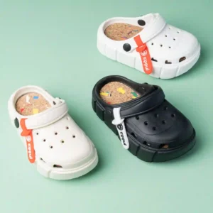 evo8 kids eva clogs black white