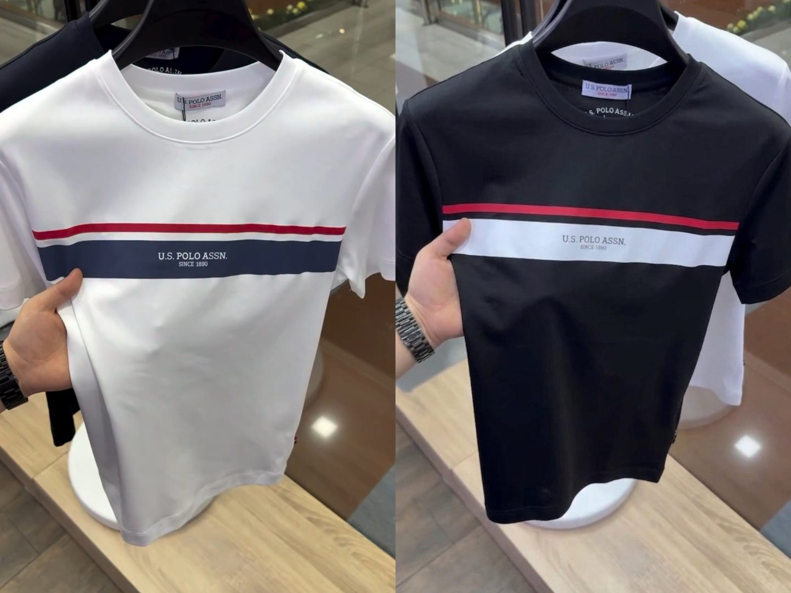 mens polo ner4 white black