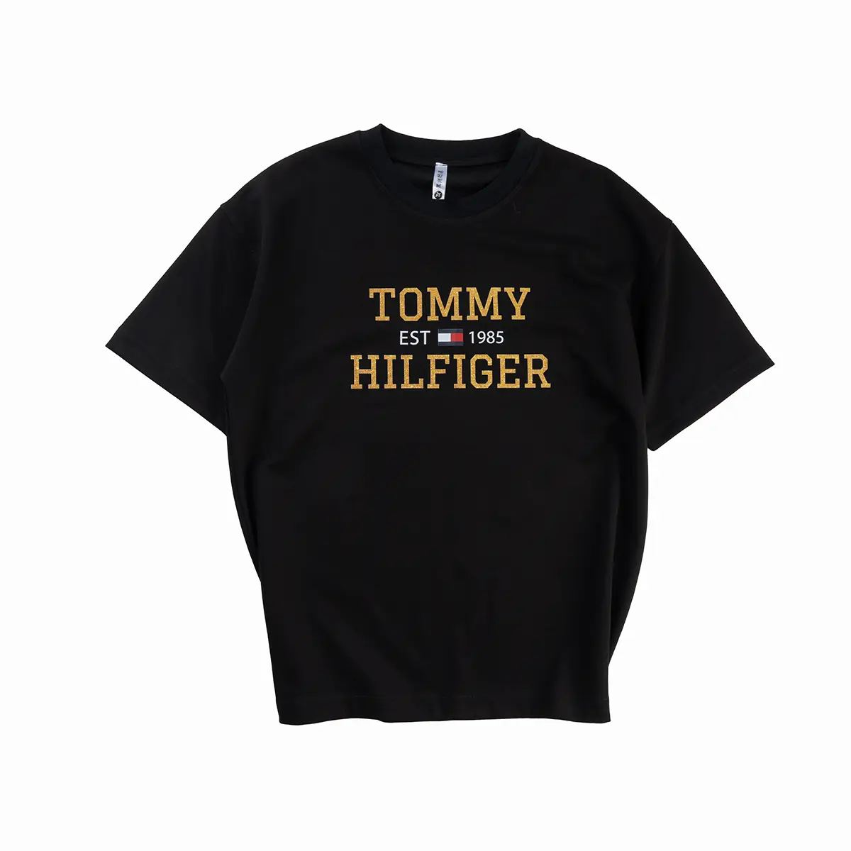 تيشيرت TOMMY NP20 إنترلوك قطن أسود تيشيرت تومي انترلوك قطن NP20 أسود أوفر سايز