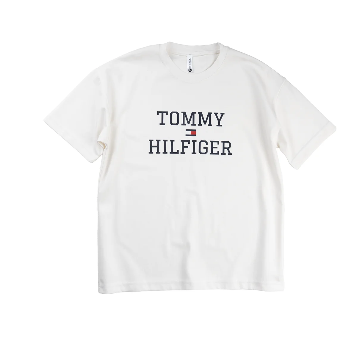 تيشيرت TOMMY NP20 إنترلوك قطن أبيض تيشيرت تومي انترلوك قطن NP20 أبيض أوفر سايز