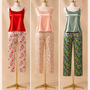 women satin pajama lan036 three colors