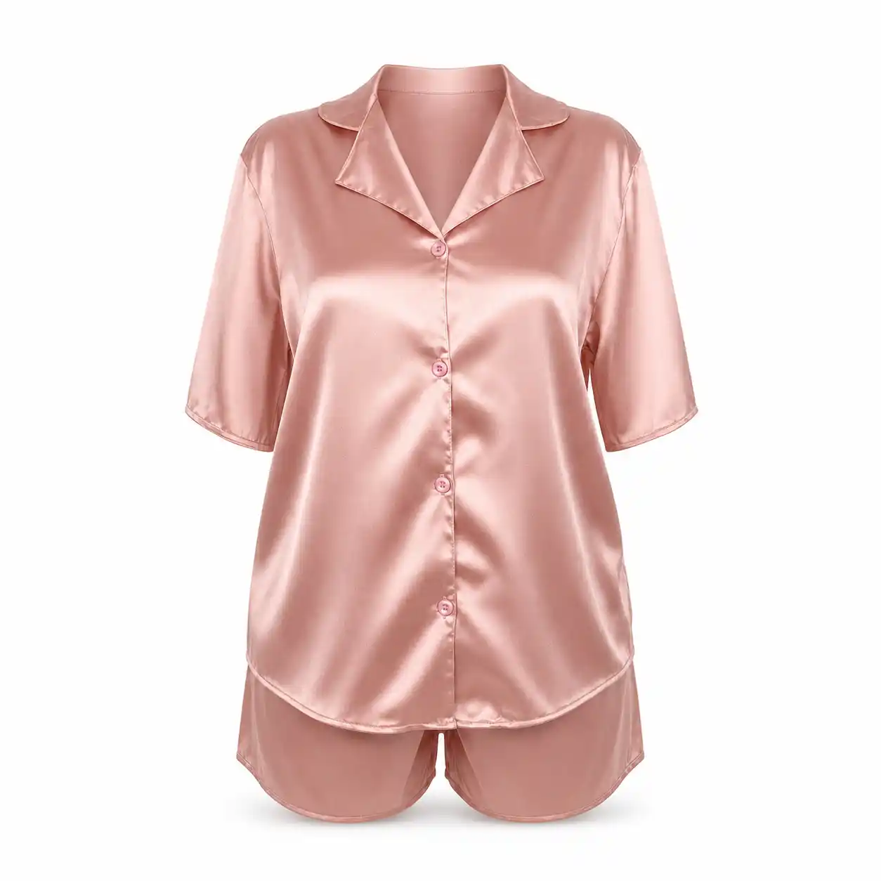 women satin shirt shorts set lan035 cashmere